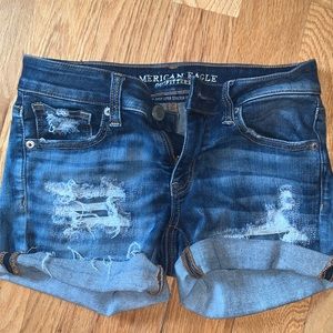 AMERICAN EAGLE JEAN MIDI SHORTS SIZE 2